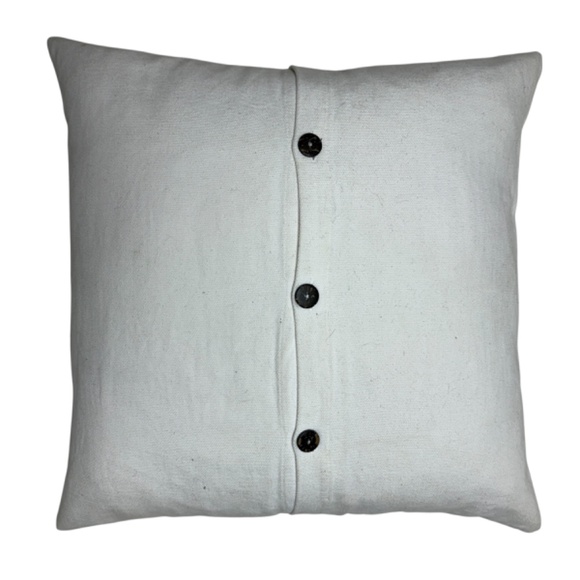 WEST ELM accent pillow 20" square removable case cotton floral bold colors - Picture 3 of 7